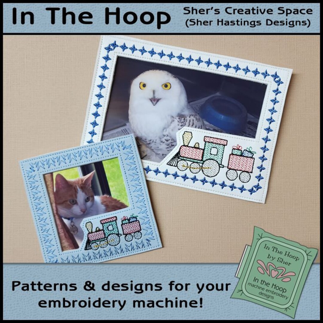 ITH Christmas Train Picture Frames in the Hoop Picture Frame Etsy