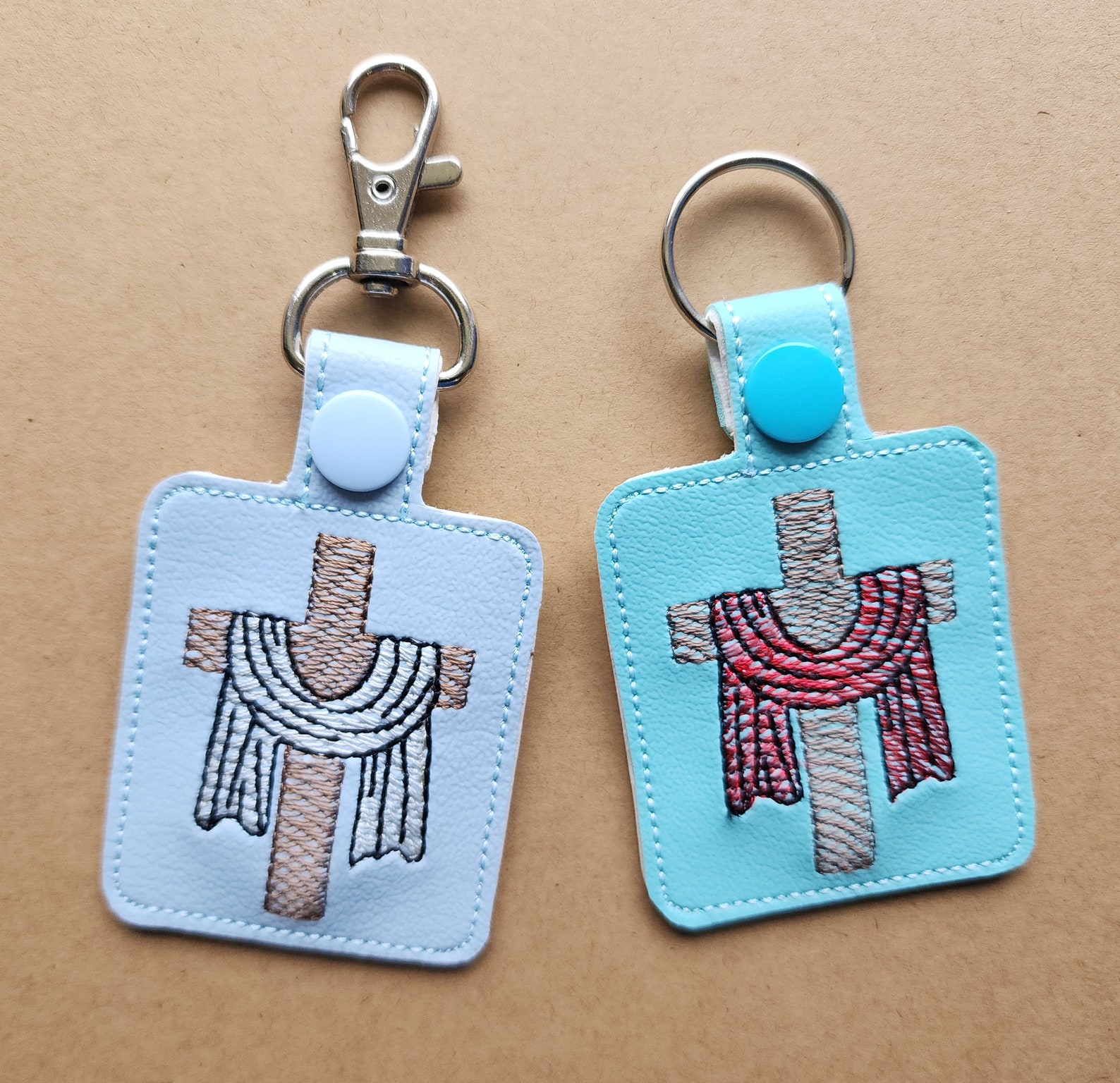 Carry Key Cross ITH Cross With Cloth Key Fob, Cross Key Fob, Religious Bag Tag ...