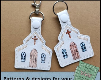 ITH Church Key Fob, Church Keychain, Religious Bag Tag, Christian Key Fob, Religious Key Fob, Christian Embroidery, DIGITAL FILE