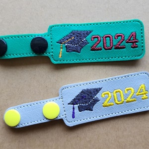 ITH 2024 Key Fob, Graduation Bag Tag, Graduation Key Fob, Graduation Embroidery, 2024 Graduation Key Fob, 2024 Grad Machine Embroidery FILE image 4