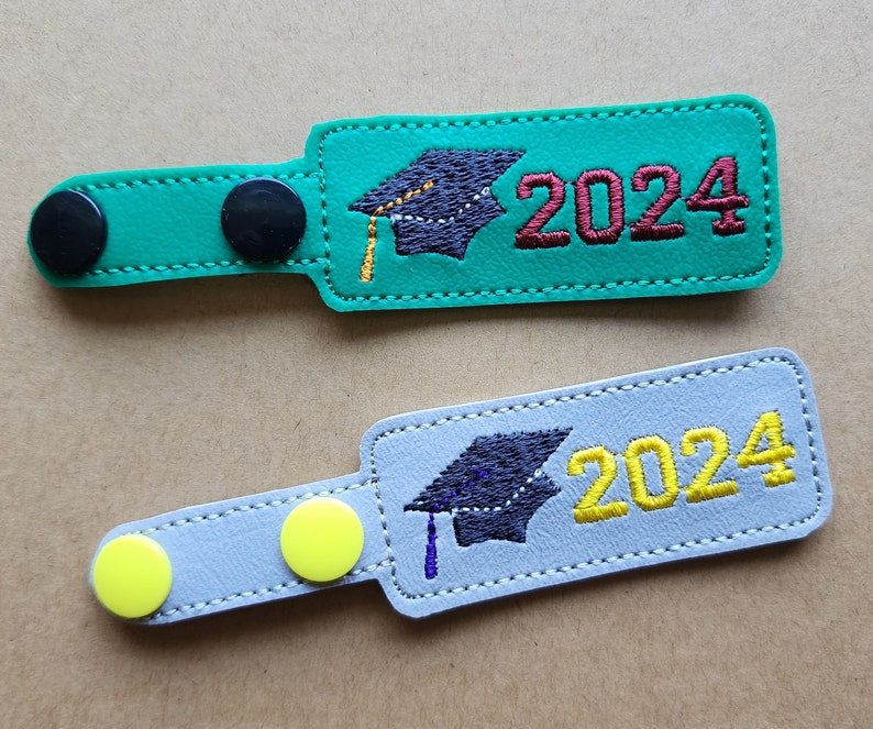 ITH 2024 Key Fob, Graduation Bag Tag, Graduation Key Fob, Graduation Embroidery, 2024 Graduation Key Fob, 2024 Grad Machine Embroidery FILE image 4