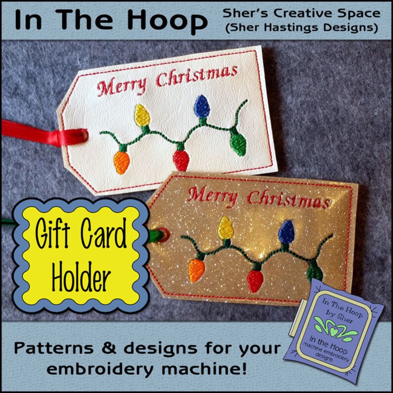 ITH Christmas Lights Card Holder Christmas Gift Card Holder Etsy