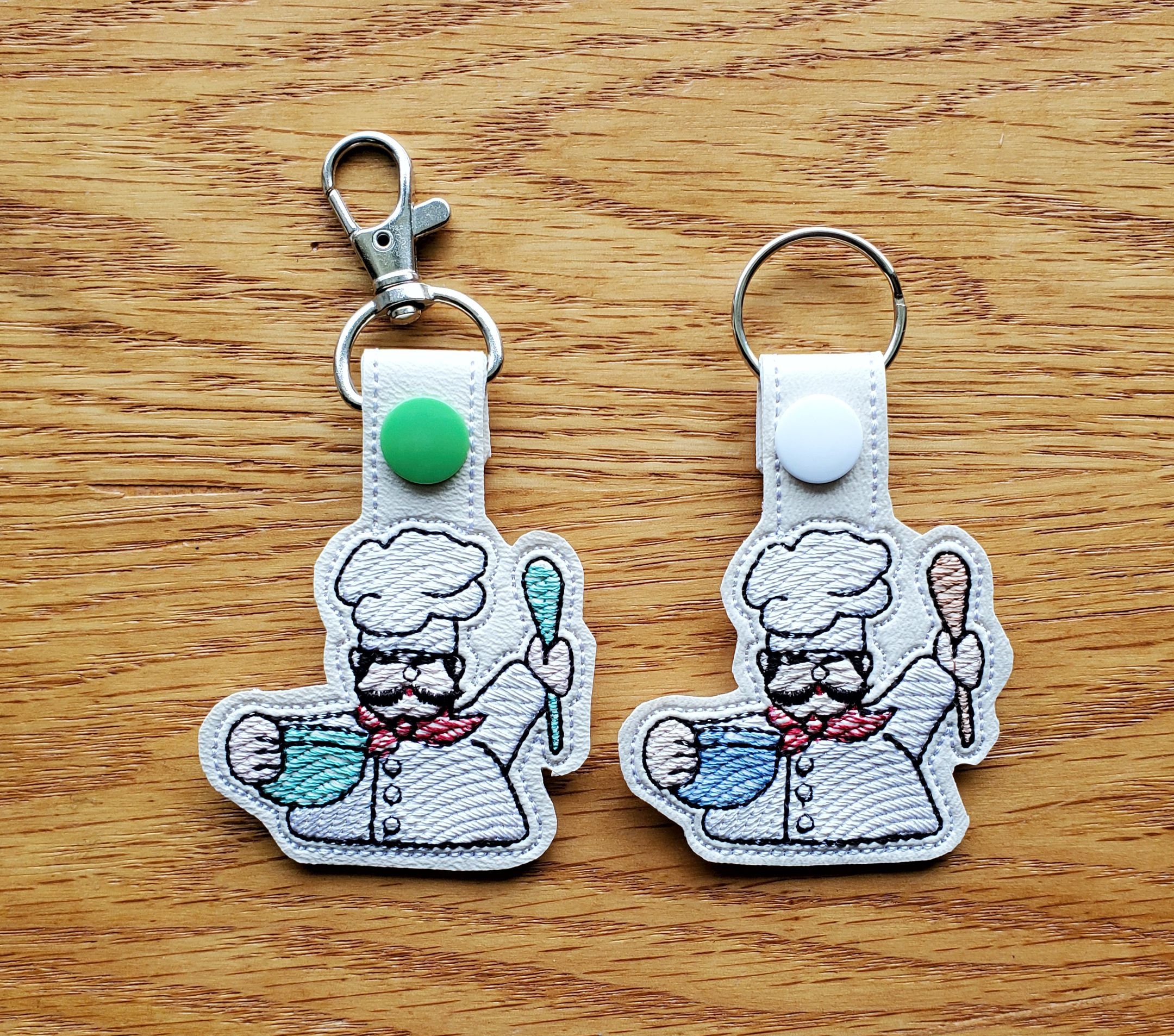 ITH Baker Key Fob, Baker Bag Tag, Chef Key Fob, Chef Vinyl Key Fob ...