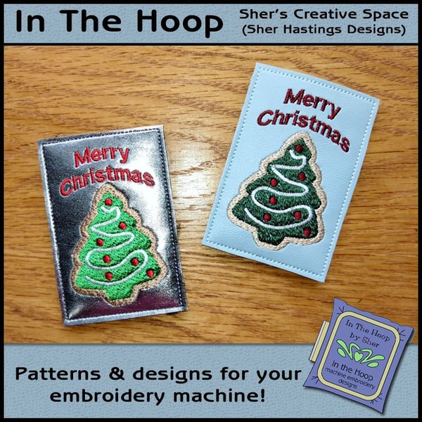 ITH Christmas Cookie Gift Card Holder, Christmas Gift Card Holder, 4X4 Hoop, Christmas Cookie Embroidery, Christmas Embroidery, DIGITAL FILE