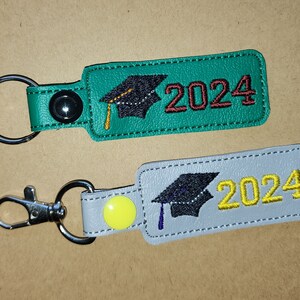 ITH 2024 Key Fob, Graduation Bag Tag, Graduation Key Fob, Graduation Embroidery, 2024 Graduation Key Fob, 2024 Grad Machine Embroidery FILE image 3