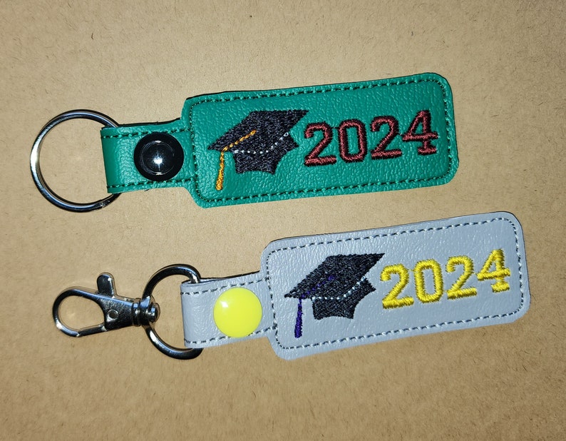 ITH 2024 Key Fob, Graduation Bag Tag, Graduation Key Fob, Graduation Embroidery, 2024 Graduation Key Fob, 2024 Grad Machine Embroidery FILE image 3