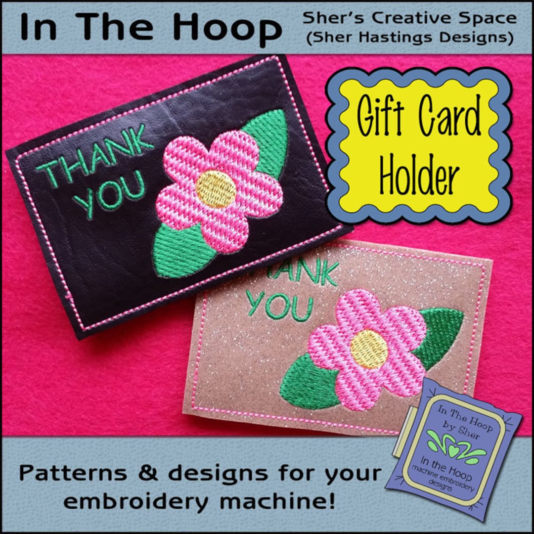 ITH Flower Thank You Gift Card Holder, Flower Gift Card Holder, Gift