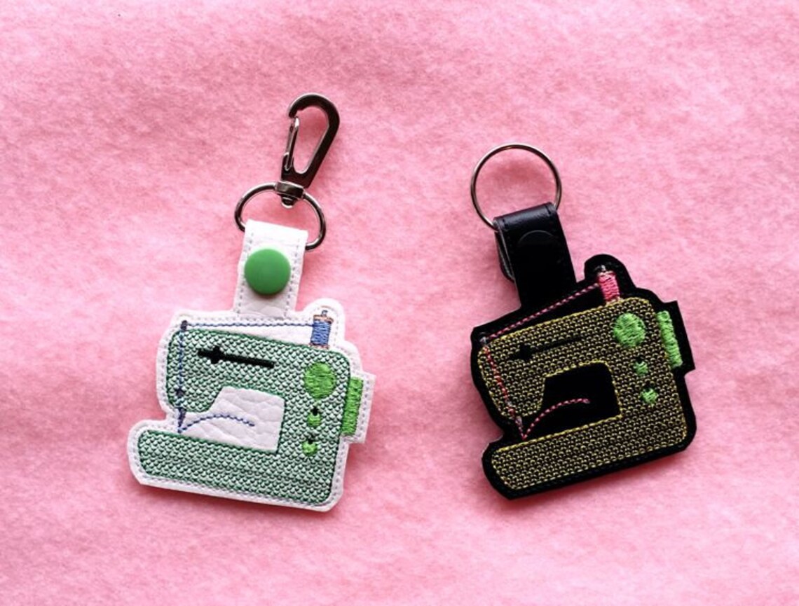 ITH Sewing Machine Key Fob Sewing Machine Vinyl Key Fob Etsy
