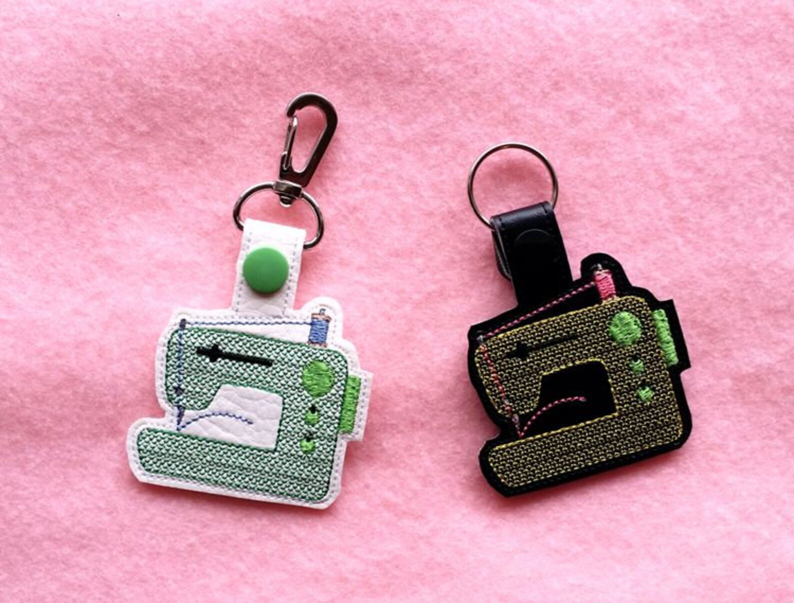 ITH Sewing Machine Key Fob Vinyl Key Fob Sewing Machine Bag Etsy