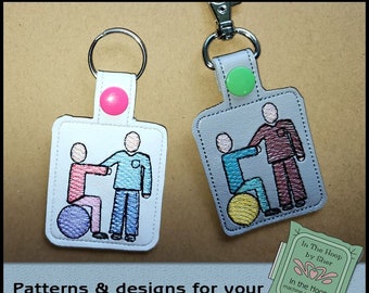 ITH Physical Therapist Key Fob, Medical Bag Tag, Physical Therapy Embroidery, Medical Embroidery, Therapy Embroidery,  DIGITAL FILE