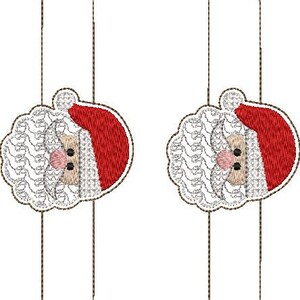 ITH Santa Napkin Ring, Christmas Napkin Ring, Christmas Embroidery Machine Design, Santa Machine Embroidery Design DIGITAL FILE image 2