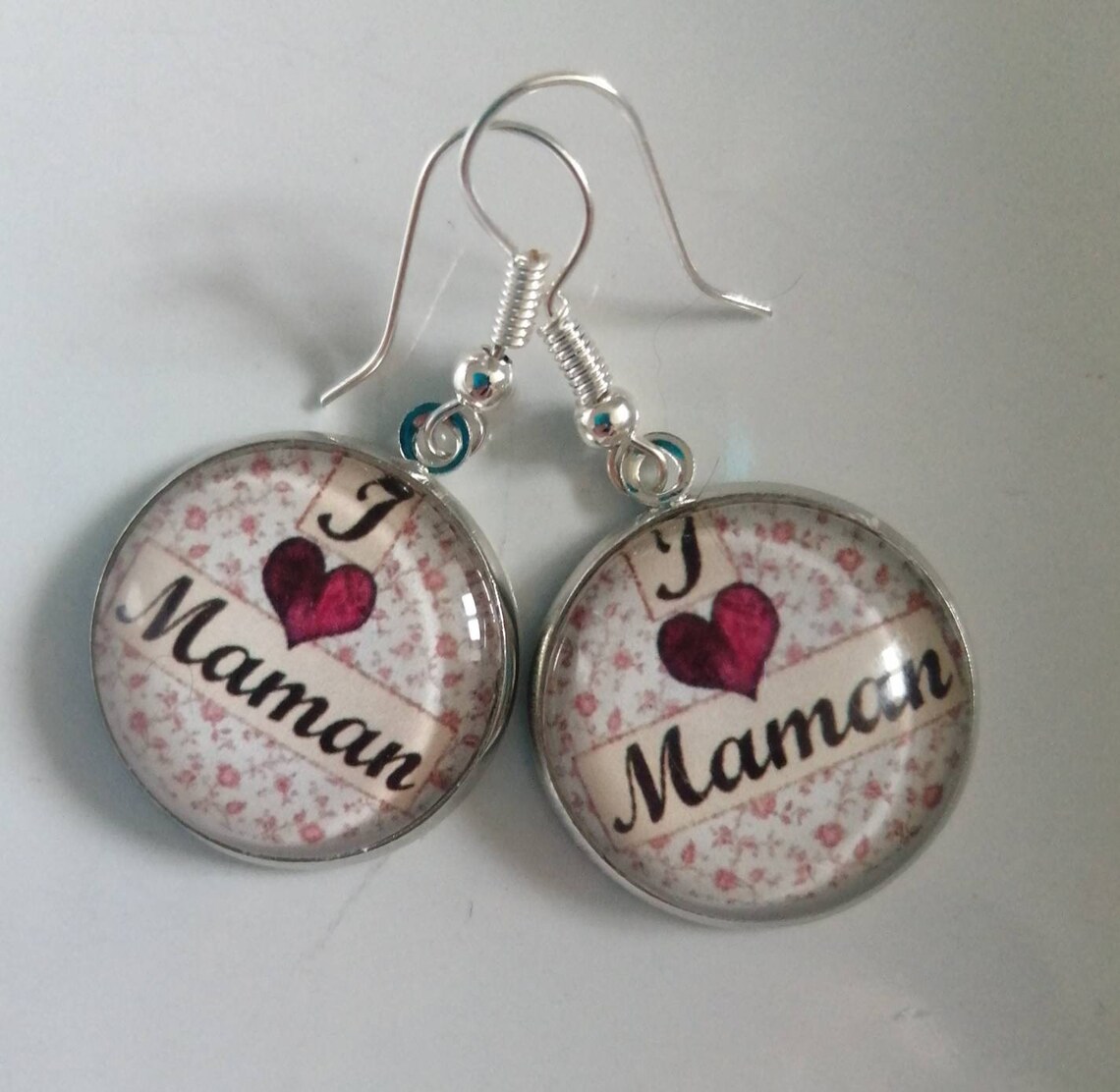 Momthemed glass cabochon earrings Etsy