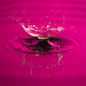 Magenta Water Drop Splash Photography-Digital Download