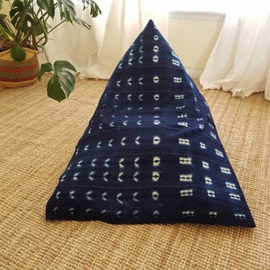 Blue Indigo Vintage Mudcloth Boho Lounger\u00ae