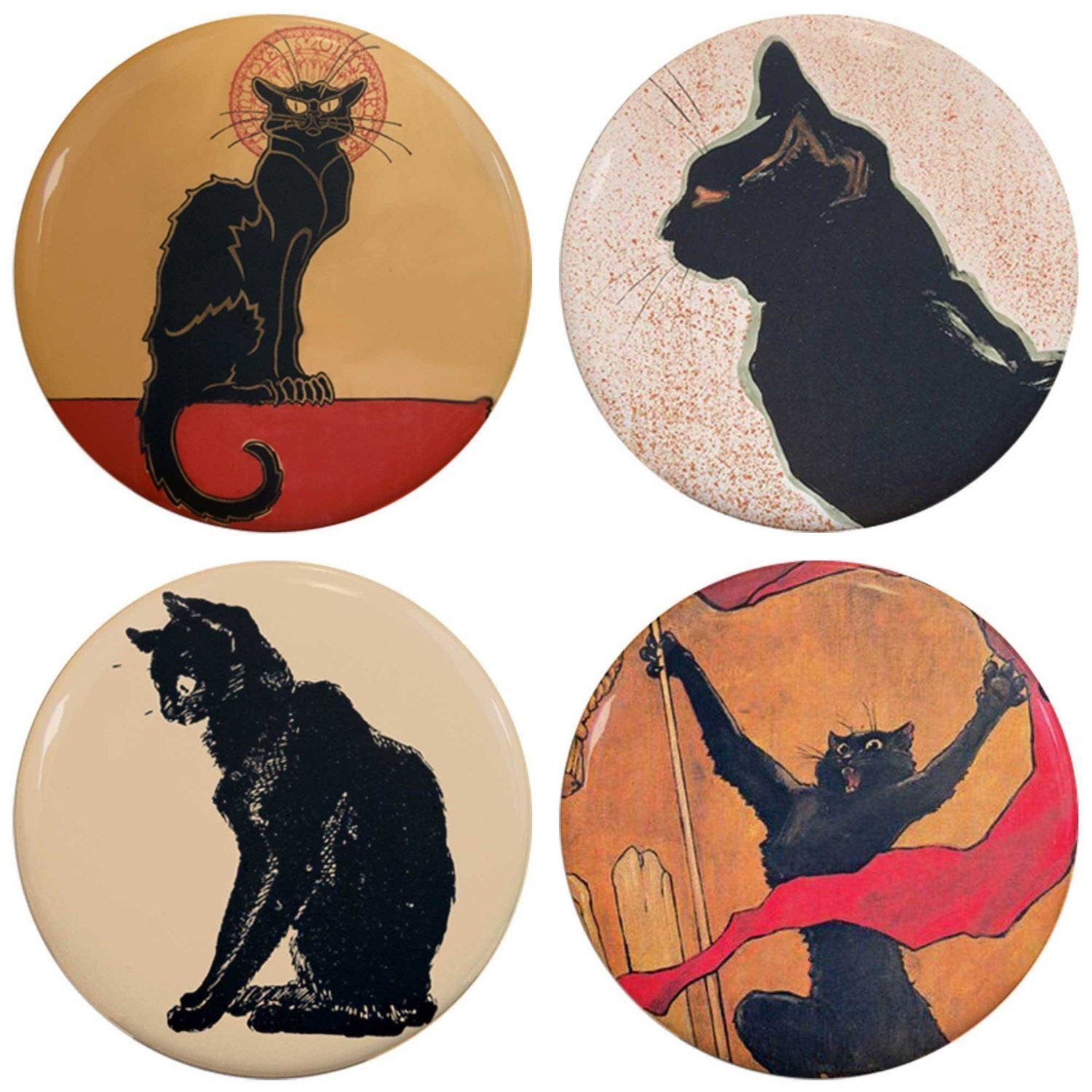 Buttonsmith® Steinlen Cats Tinker Top® Set Made in USA for - Etsy