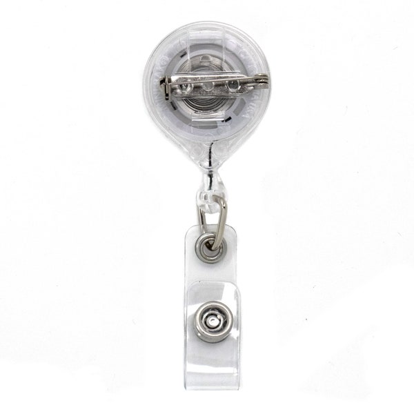 Buttonsmith Deluxe Retractable Badge Reel With Pin Back and Extra-Long 36 inch Standard Duty Cord - Made in the USA, 1 Year Warranty …