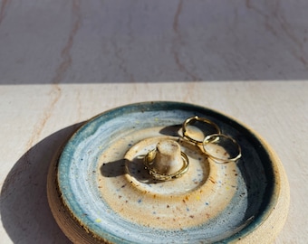 Ring Dish in Blue and White
