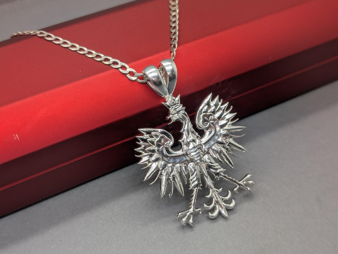 14k Yellow Gold Polish Eagle Pendant – Detailed Textured Design, 17x32mm, Includes Gift Box - View #8