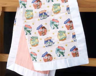 Toy Story 4 insignias de algodón bebé manta hecha con tela de Disney con licencia
