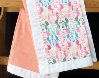Minnie Mouse Baby Manta hecha con tela disney con licencia