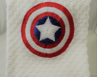 Captain America Logo Embroidered Dish/Hand Towel