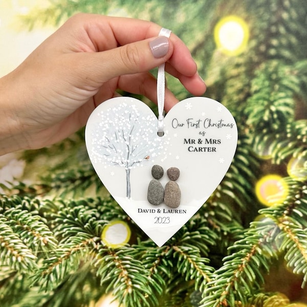 First Married Christmas Mr. And Mrs. Full Photo Holiday Card | Zazzle - View #4
