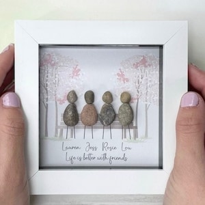 Gepersonaliseerde vriendschap kiezelsteen foto - vriend kiezelsteen foto - beste vriend kerstcadeau - verjaardagscadeaus voor beste vrienden - besties cadeau