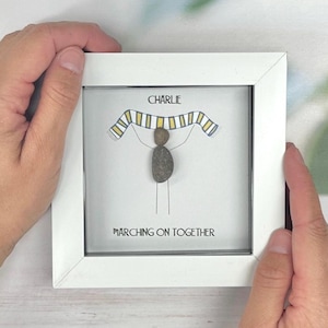 Personalised Leeds Football Pebble Picture - Leeds United Gift - Football Fan - Leed FC Gift - Gifts For Him - Birthday Gift For Him