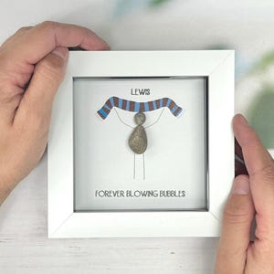 Personalised West Ham Football Pebble Picture - The Hammers Gift - Football Fan - West Ham FC Gift - Gifts For Him - Birthday Gift For Him