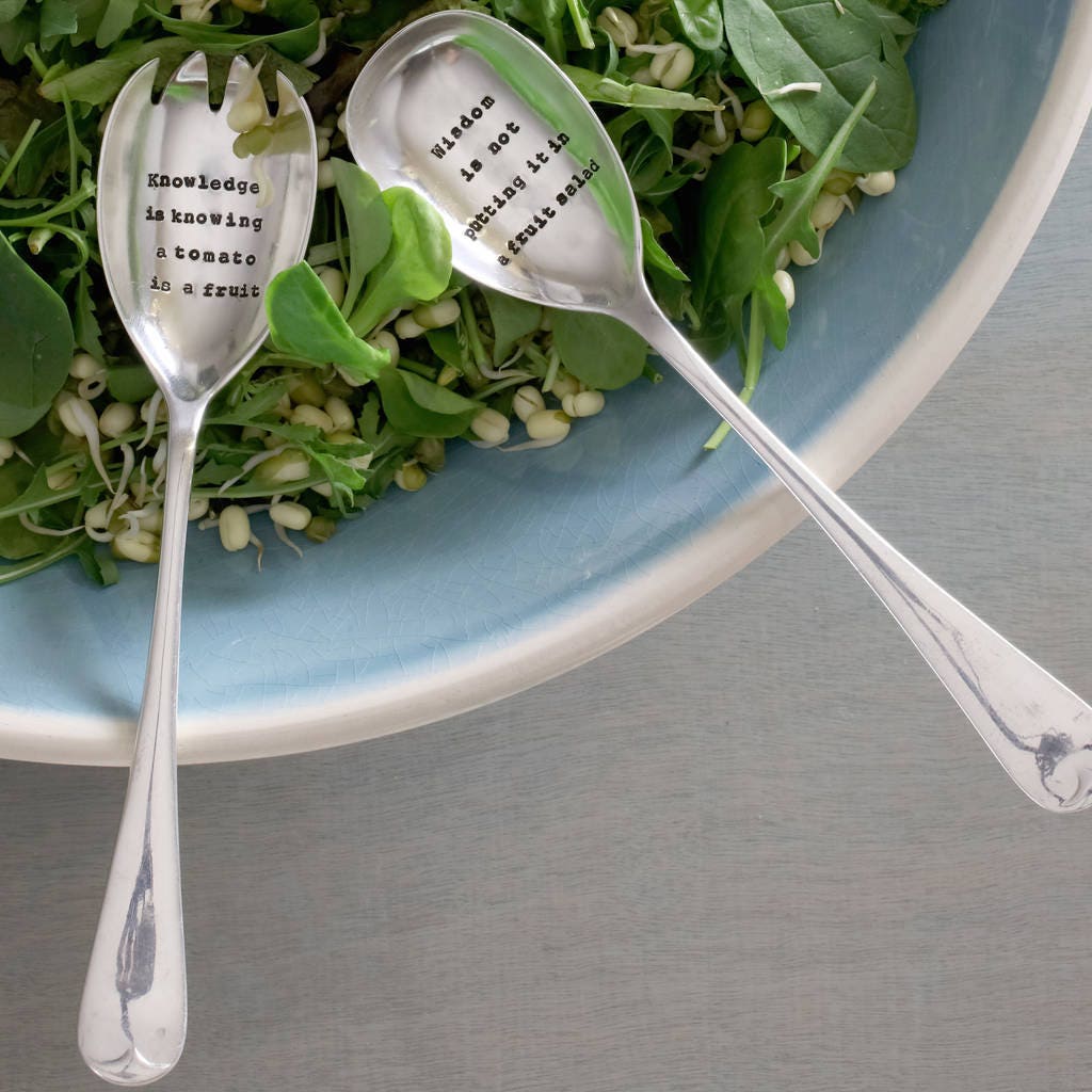 Silver Plated Vintage Salad Servers Meals and Memories.... Etsy UK