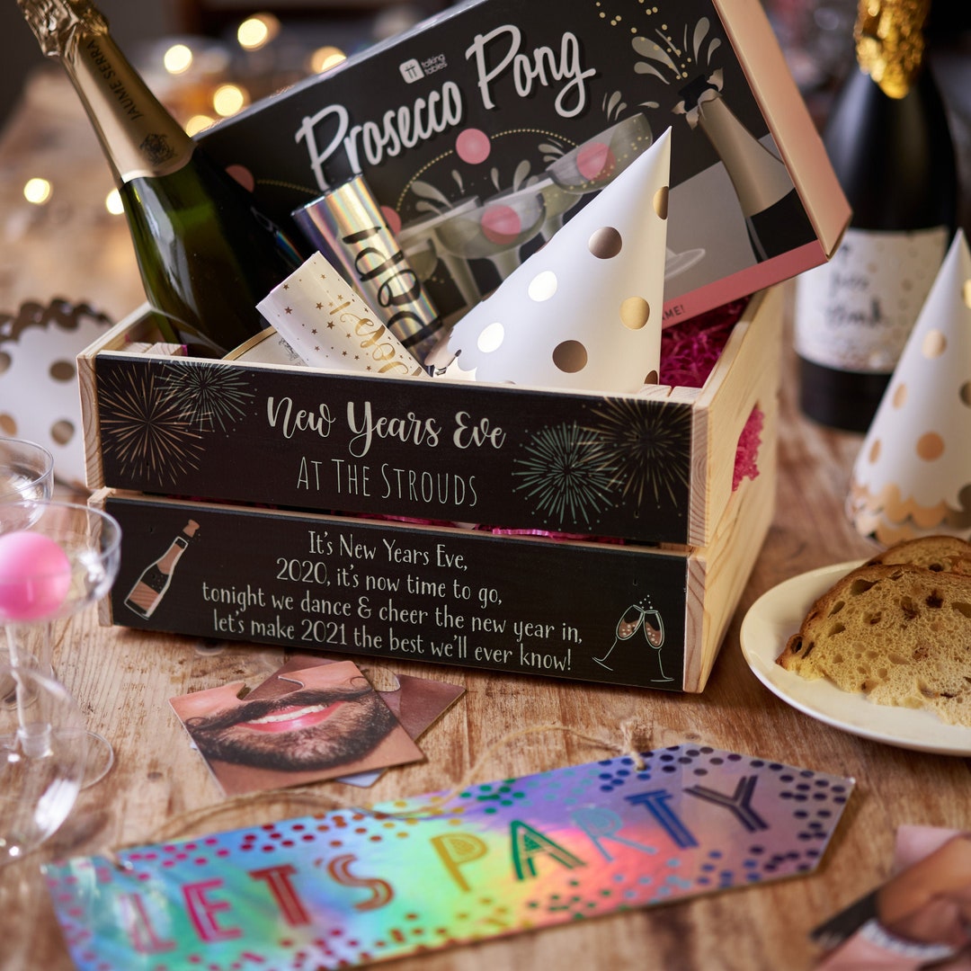 Personalised New Years Eve Box Personalised New Years Crate Happy New ...