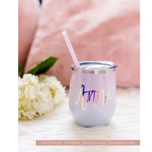 Custom Wine Tumbler |  Monogrammed Stainless Wine Tumbler | Personalized Wine Tumbler | 12 oz wine glass