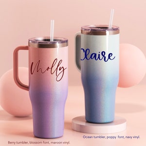 Tumbler With Straw and Handle 