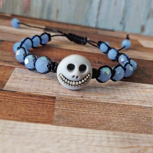 Barrel da Nightmare Before Christmas Bracciale Macrame Button per lui o per lei, regalo di anniversario, regalo di compleanno
