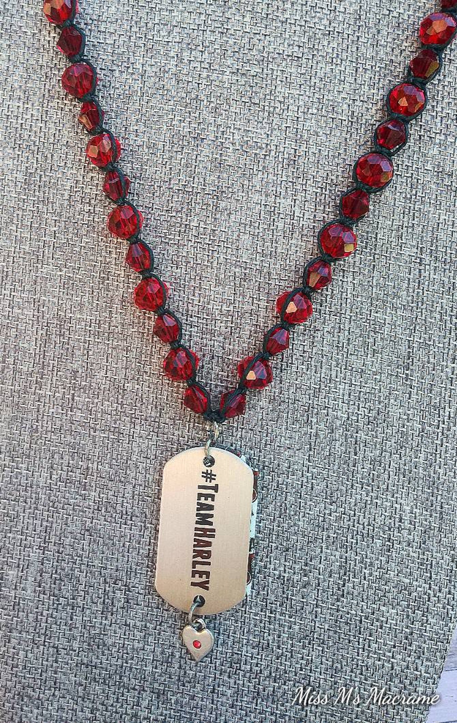 Harley Quinn Dog Tag Necklace for Her, Suicide Squad Necklace Gift, DC