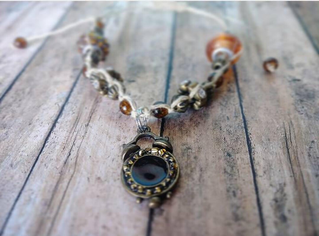 Rough Rustic Hemp Steampunk Bracelet, Faceless Steampunk Clock Bracelet ...