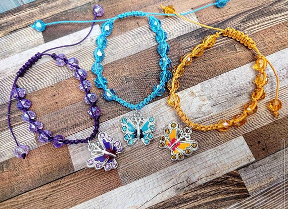 Crystal shop butterfly bracelet