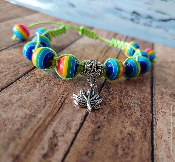 Rainbow Leaf Bracelet
