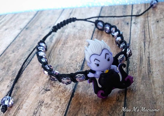 Cute Ursula Bracelet Halloween Bracelet Macrame Jewelry Purple