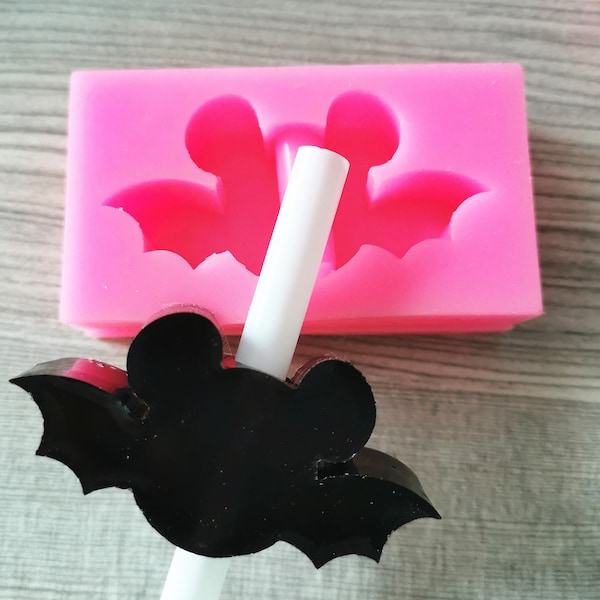 Mickey Bat Straw Topper Mold