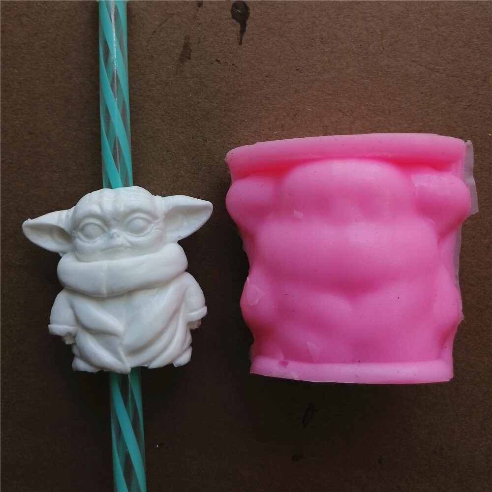 Yoda Straw Topper mold