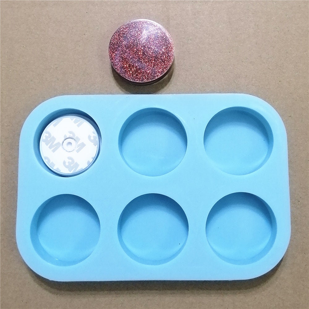 deep round circle phone grip silicone mold