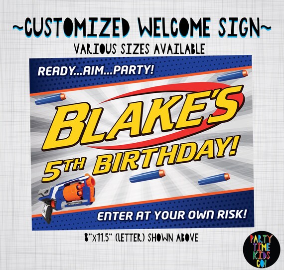 Dart Welcome Sign Party Poster Dart Birthday Party Dart Custom | Etsy
