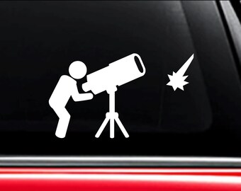 Astronomy Telescope Vinyl Die-Cut Decal (cd-s-10013)