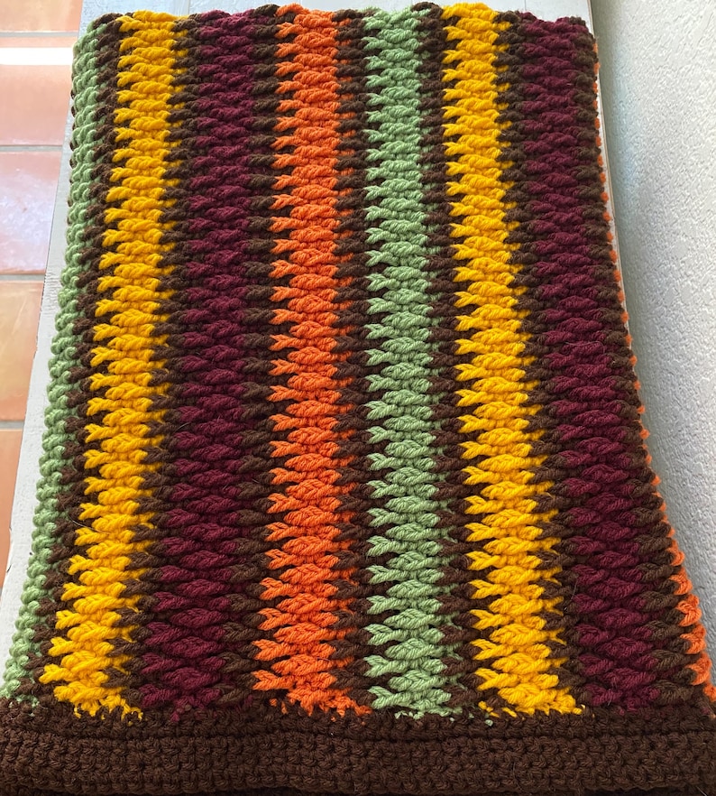 Autumn Alpine Throw Crochet PDF Pattern image 3