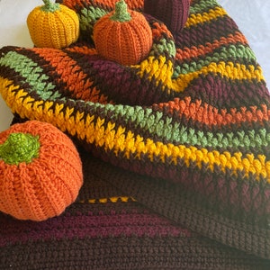 PDF-Autumn Alpine Throw Crochet PDF Pattern