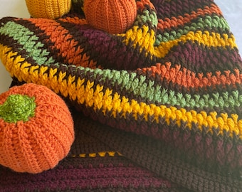 PDF-Autumn Alpine Throw Crochet PDF Pattern