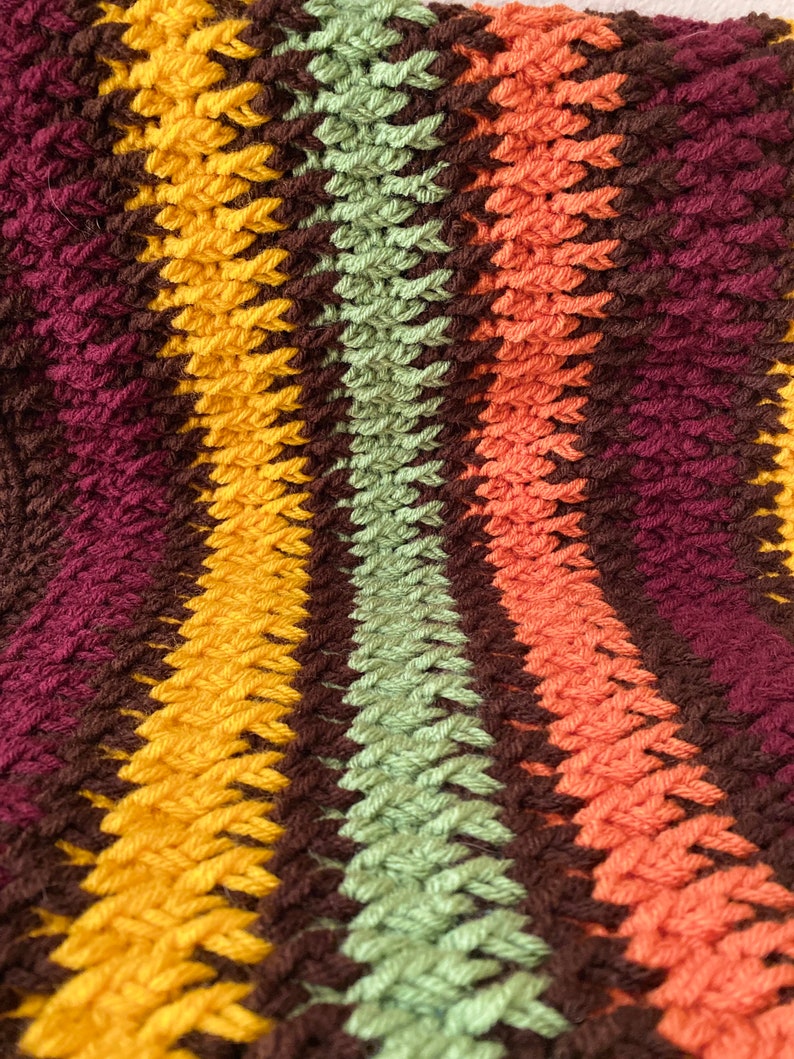 Autumn Alpine Throw Crochet PDF Pattern image 4