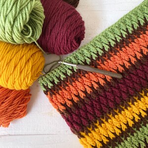 Autumn Alpine Throw Crochet PDF Pattern image 2
