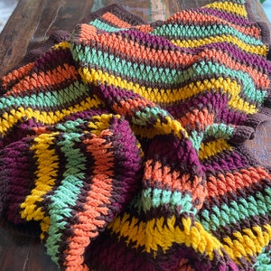 Autumn Alpine Throw Crochet PDF Pattern image 9